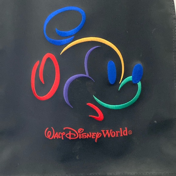 VTG 90’s Mickey Mouse Walt Disney World Embroidered Black Tote Shoulder Bag - Picture 9 of 9